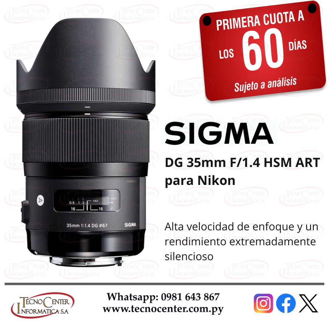 Lente Sigma DG 35mm. F/1.4 HSM Art p/ Nikon